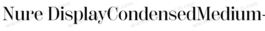 Nure DisplayCondensedMedium字体转换